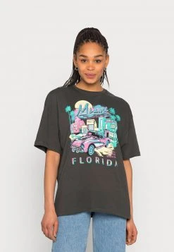 Rabatt 🧨 Even&Odd Damen T-Shirt Print - Black ⌛