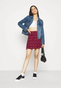 Bestes Angebot 💯 Even&Odd Damen A-Linien-Rock - Black/bordeaux 🛒