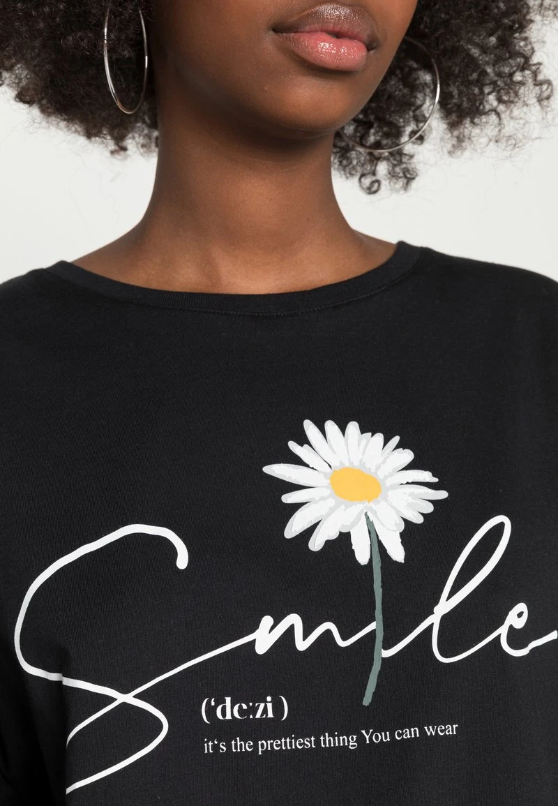 Brandneu 🔥 Even&Odd Damen LIZ SMILE DAISY TEE - T-Shirt Print - Black 🎁 7 Brandneu 🔥 Even&Odd Damen LIZ SMILE DAISY TEE - T-Shirt Print - Black 🎁 – Bild 5